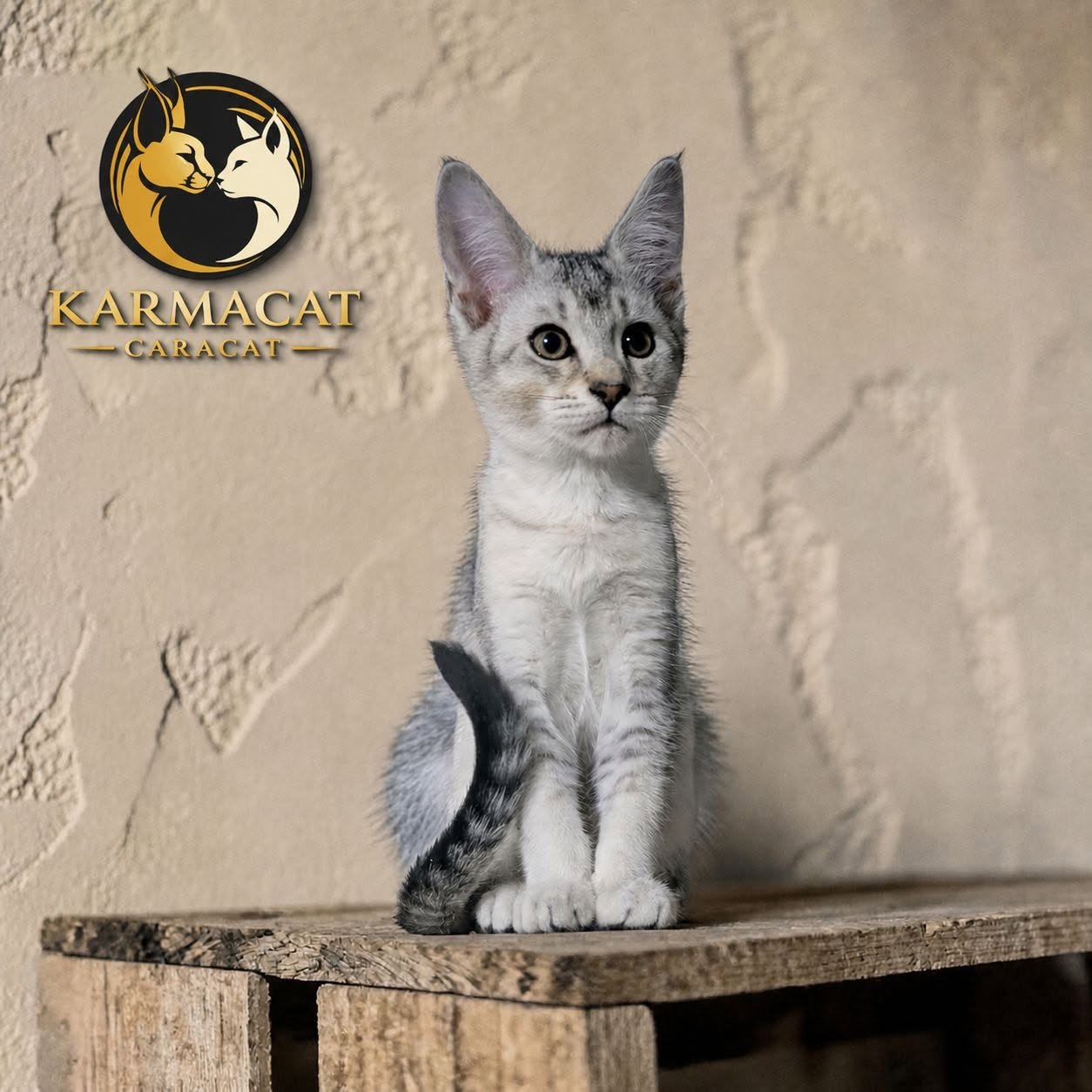 Chaton Caracat assis paisiblement